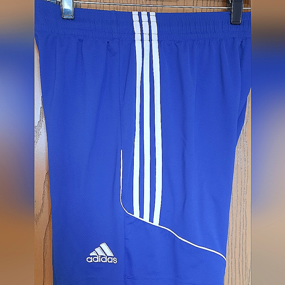 Adidas Climalite Mens Rouay Blue Soccer Shorts Size L